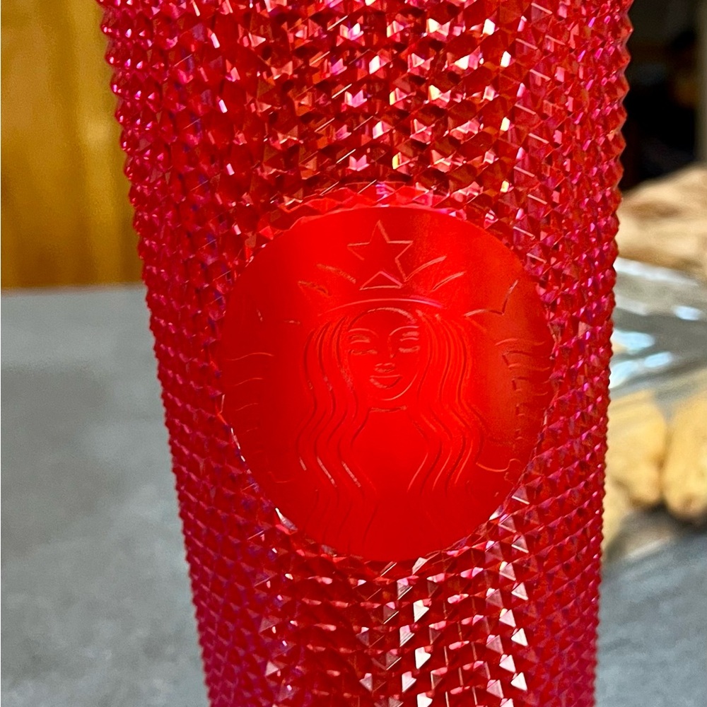 Starbucks Ruby Red Studded Tumbler. 24 oz